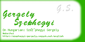 gergely szephegyi business card